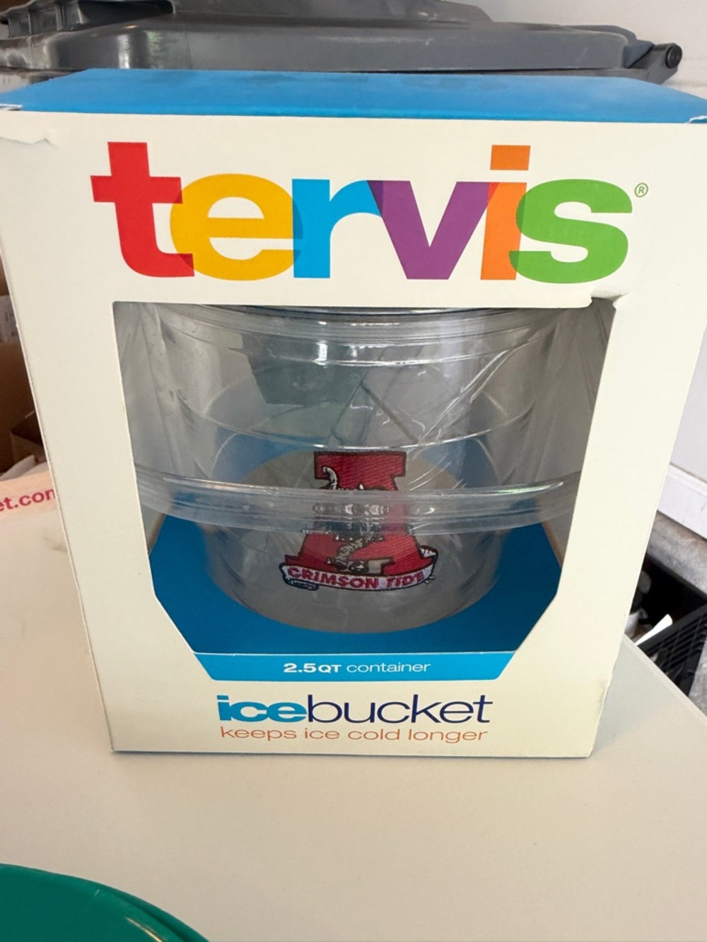 tervis Clear Ice Bucket with Red and Black University of Alabama Crimson Tide